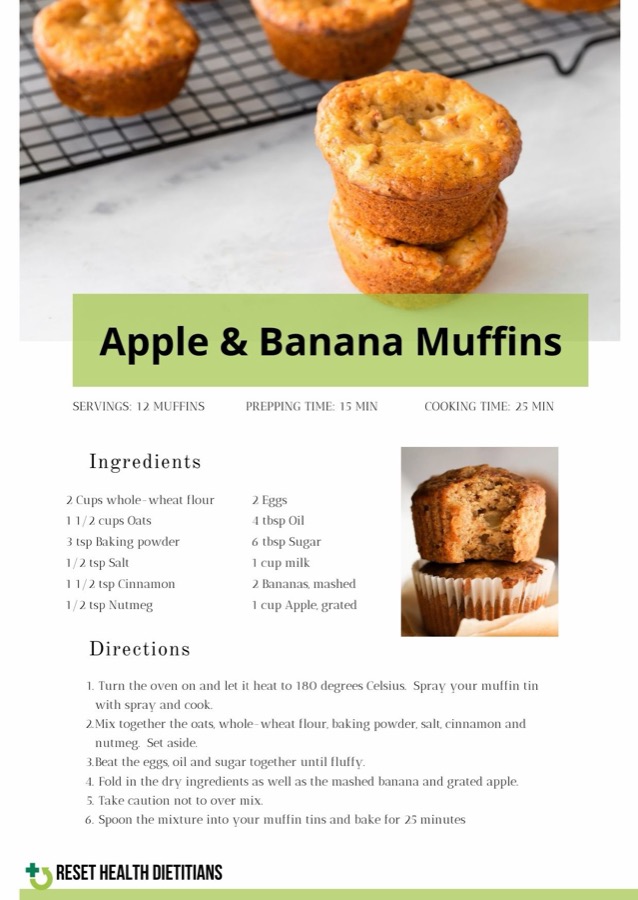 Apple & Banana Muffins